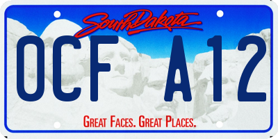 SD license plate 0CFA12