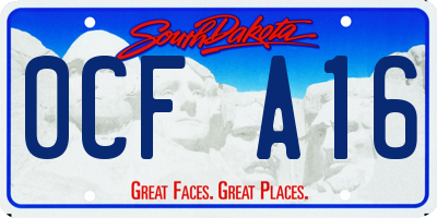 SD license plate 0CFA16