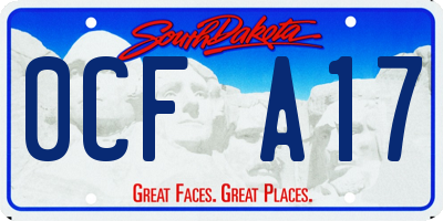 SD license plate 0CFA17
