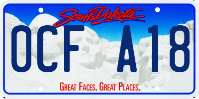 SD license plate 0CFA18