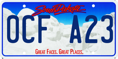 SD license plate 0CFA23