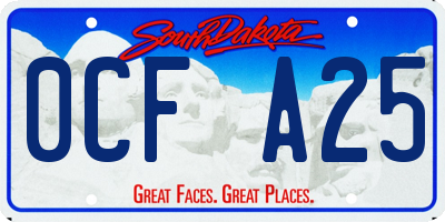 SD license plate 0CFA25
