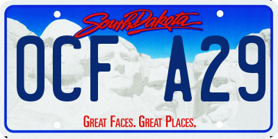 SD license plate 0CFA29