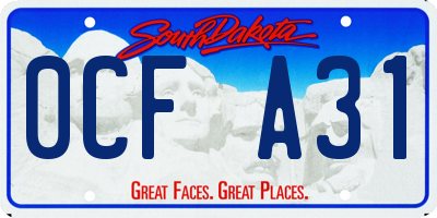 SD license plate 0CFA31