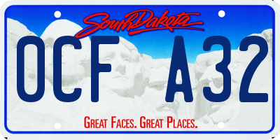 SD license plate 0CFA32