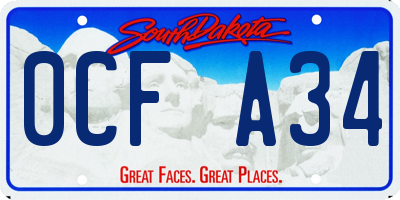 SD license plate 0CFA34