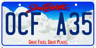 SD license plate 0CFA35
