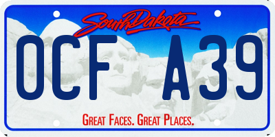 SD license plate 0CFA39