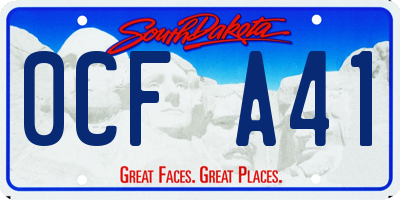 SD license plate 0CFA41