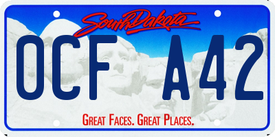 SD license plate 0CFA42