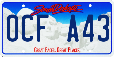 SD license plate 0CFA43