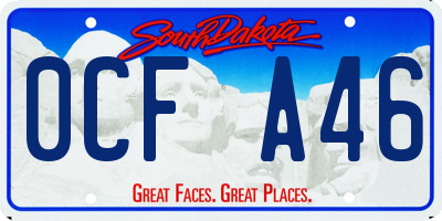 SD license plate 0CFA46