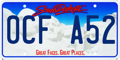 SD license plate 0CFA52