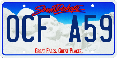 SD license plate 0CFA59