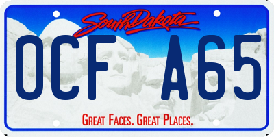SD license plate 0CFA65