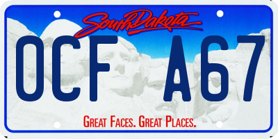 SD license plate 0CFA67
