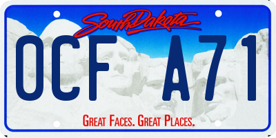 SD license plate 0CFA71