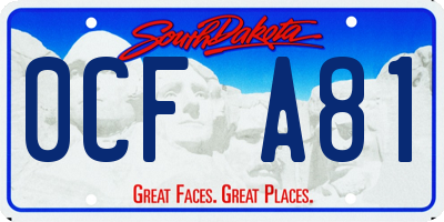 SD license plate 0CFA81