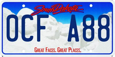SD license plate 0CFA88