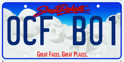 SD license plate 0CFB01