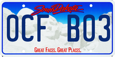 SD license plate 0CFB03