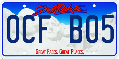 SD license plate 0CFB05