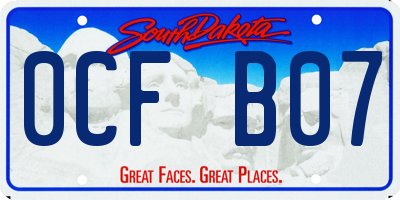 SD license plate 0CFB07