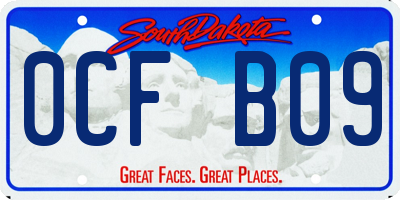 SD license plate 0CFB09