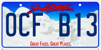 SD license plate 0CFB13