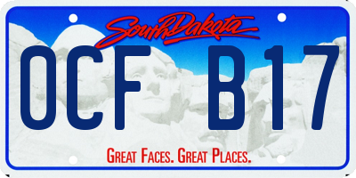 SD license plate 0CFB17