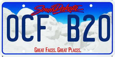 SD license plate 0CFB20