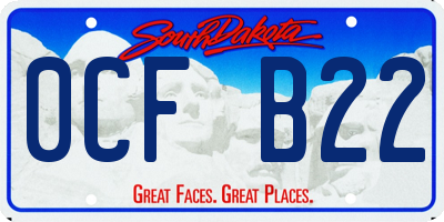 SD license plate 0CFB22