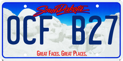 SD license plate 0CFB27