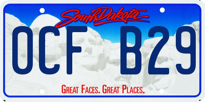SD license plate 0CFB29