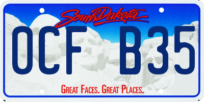 SD license plate 0CFB35