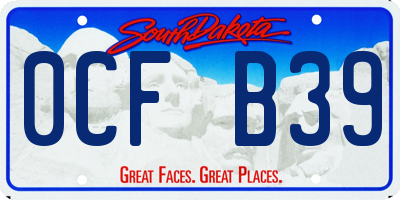 SD license plate 0CFB39