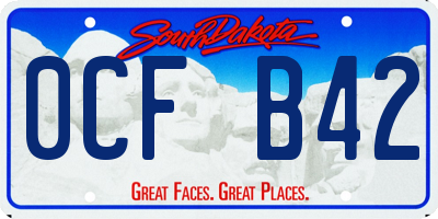 SD license plate 0CFB42