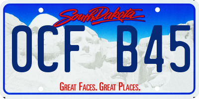 SD license plate 0CFB45