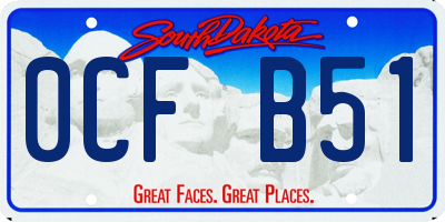 SD license plate 0CFB51