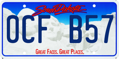 SD license plate 0CFB57