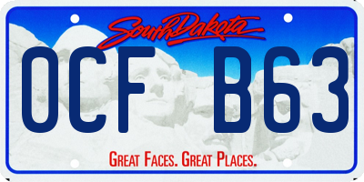SD license plate 0CFB63