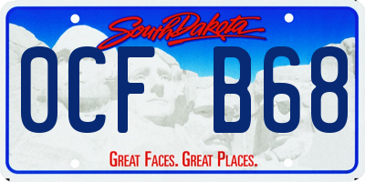 SD license plate 0CFB68