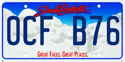 SD license plate 0CFB76