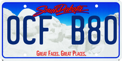 SD license plate 0CFB80