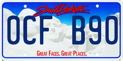 SD license plate 0CFB90