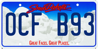 SD license plate 0CFB93