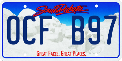 SD license plate 0CFB97