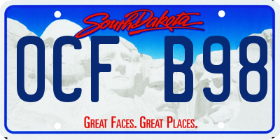SD license plate 0CFB98
