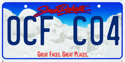 SD license plate 0CFC04