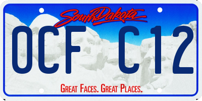 SD license plate 0CFC12